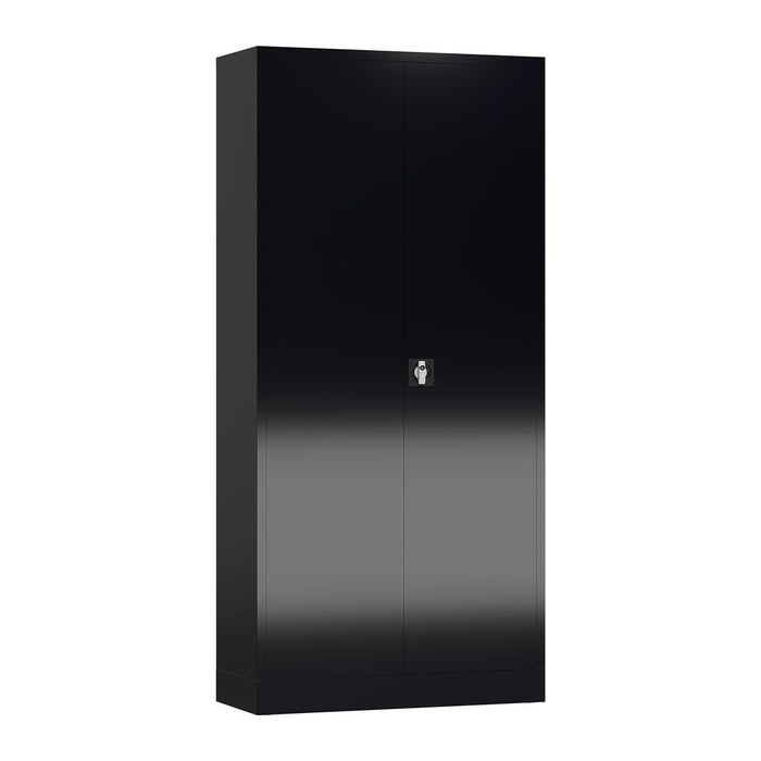 ClassiX Stahlschrank X-530369 tiefschwarz 4 Fachböden 92,0 x 60,0 x 194,5 cm, aufgebaut, 1 St.