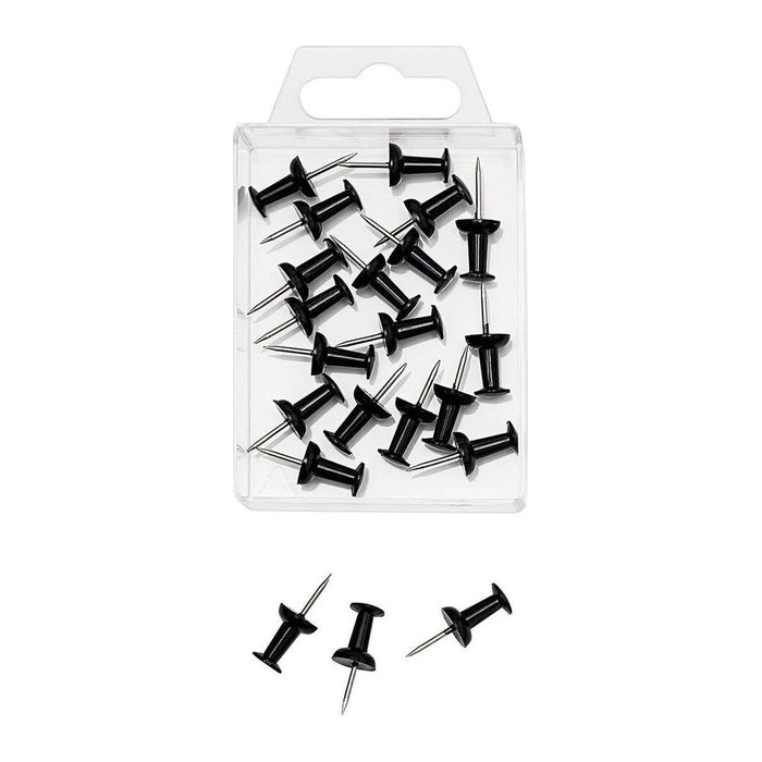 WEDO Pinnnadeln Diabolo schwarz, 20 St.