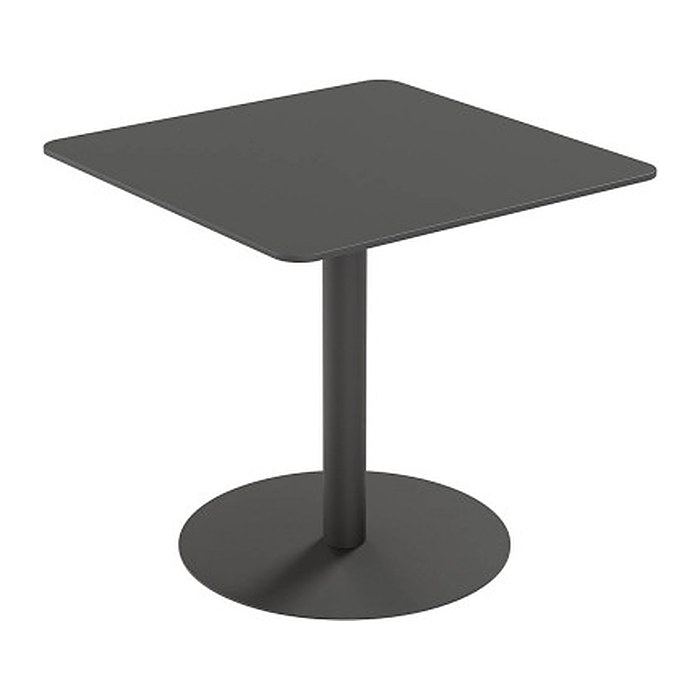 meet powered by PAPERFLOW CROSS Bistrotisch quadratisch HPL-Platte schwarz 80,0 x 80,0 x 75,0 cm, 1 St.