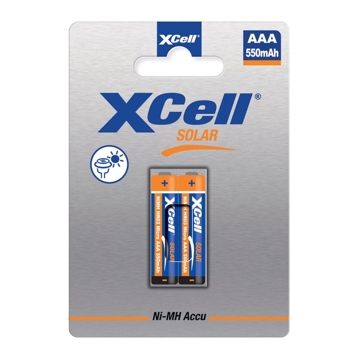 XCell® Akkus Solar X550AAA Ni-MH Micro AAA 550 mAh, 2 St.