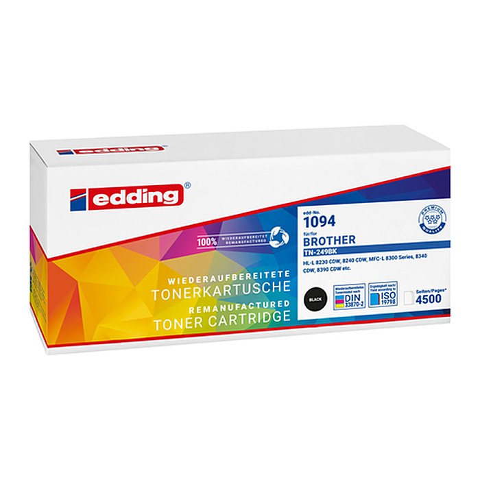 edding  schwarz Toner kompatibel zu brother TN-249BK