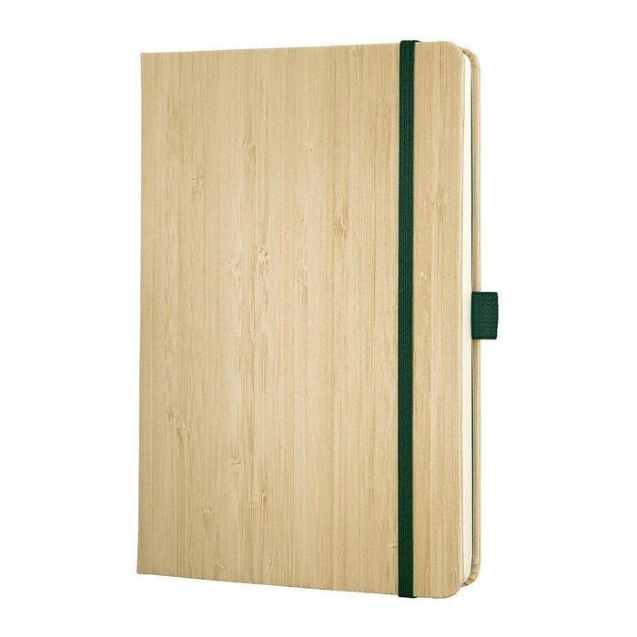 SIGEL Notizbuch Bambus ca. DIN A5 punktkariert, beige Hardcover 194 Seiten, 1 St.