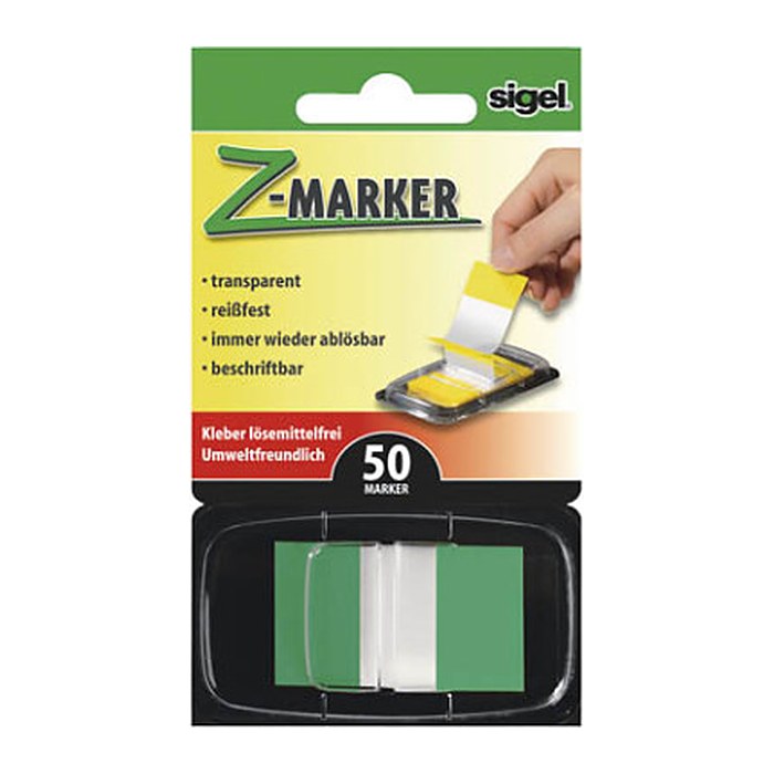 SIGEL Z-Marker Haftmarker grün 50 Streifen