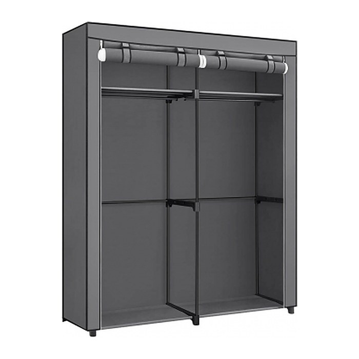 SONGMICS Stoffschrank, RYG02GY grau 140,0 x 43,0 x 174,0 cm, 1 St.