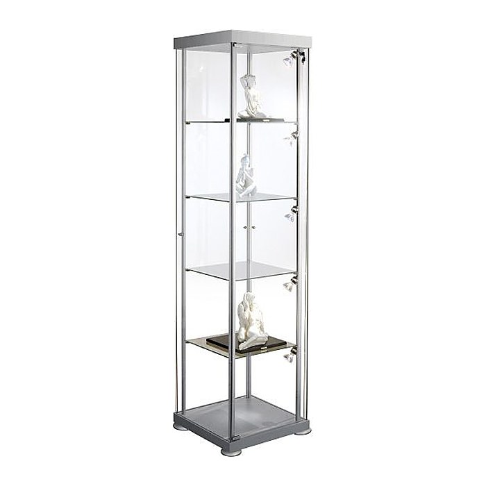 Kerkmann expoline Glasvitrine silber 4 Fachböden