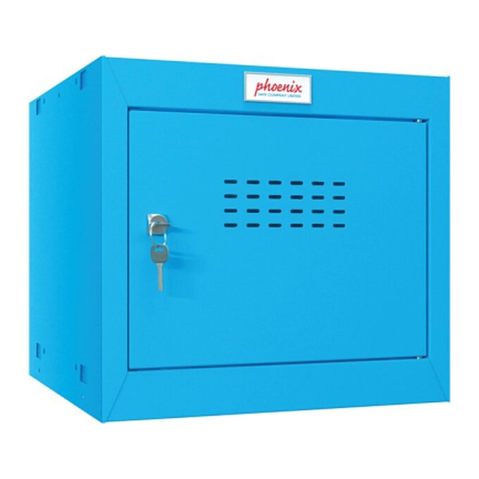Phoenix Safe Würfelspind 44l klein Türschloss blau