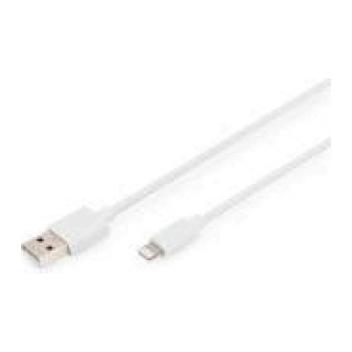 DIGITUS USB Kabel 2.0 A St. -> Lightning St., MFI 2M weiß