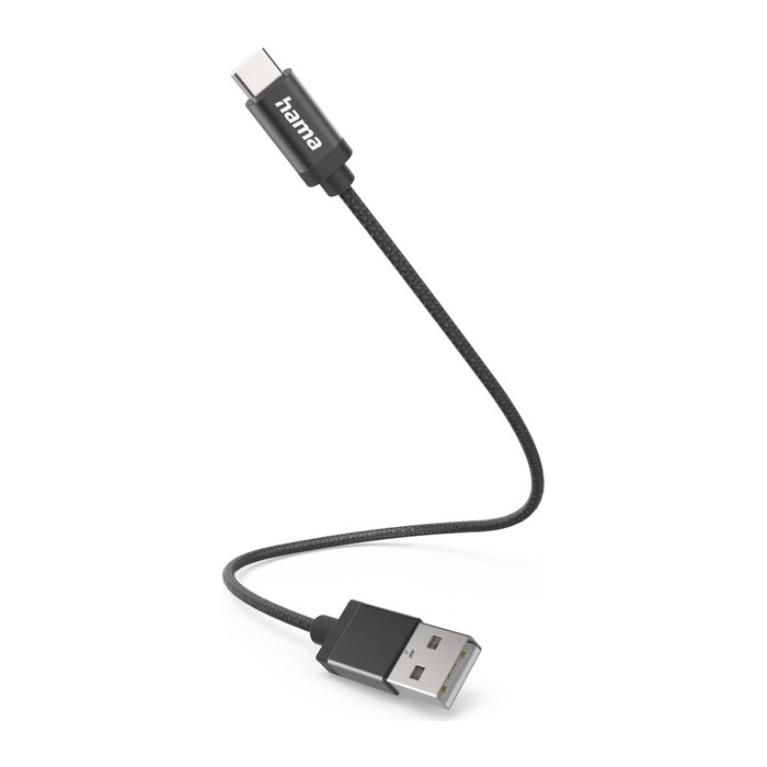 hama Ladekabel schwarz, Kabellänge: 0,2 m