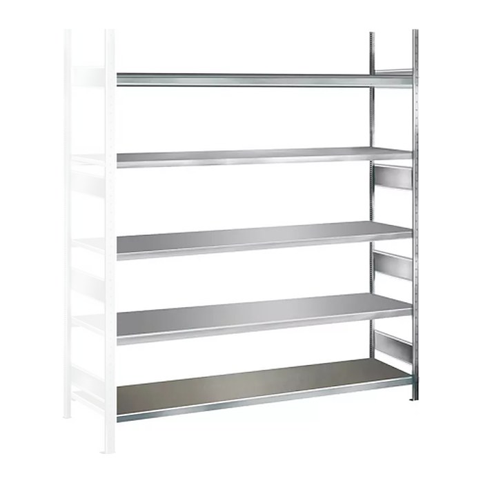 SCHULTE Anbau-Schwerlast-Weitspannregal WS 2000 15735 silber 225,0 x 60,0 x 300,0 cm