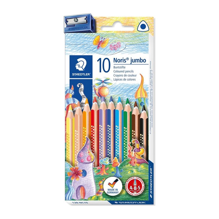 STAEDTLER Noris Club® jumbo Buntstifte farbsortiert, 10 St.