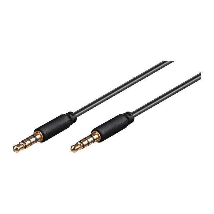goobay 3,5 mm Klinkenkabel 0,5 m schwarz, 1 St.