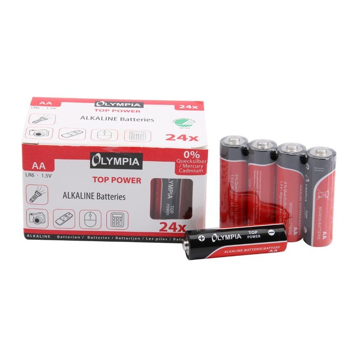 Olympia Alkaline Batterien AA 24 Stück