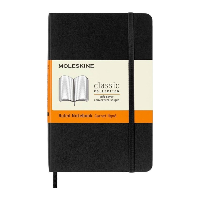 MOLESKINE Notizbuch Classic Collection ca. DIN A6 liniert, schwarz Softcover 192 Seiten