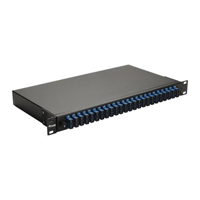 Equip LWL-Spleißkasten 24-Port SC-Duplex OS2 1U komplett sw