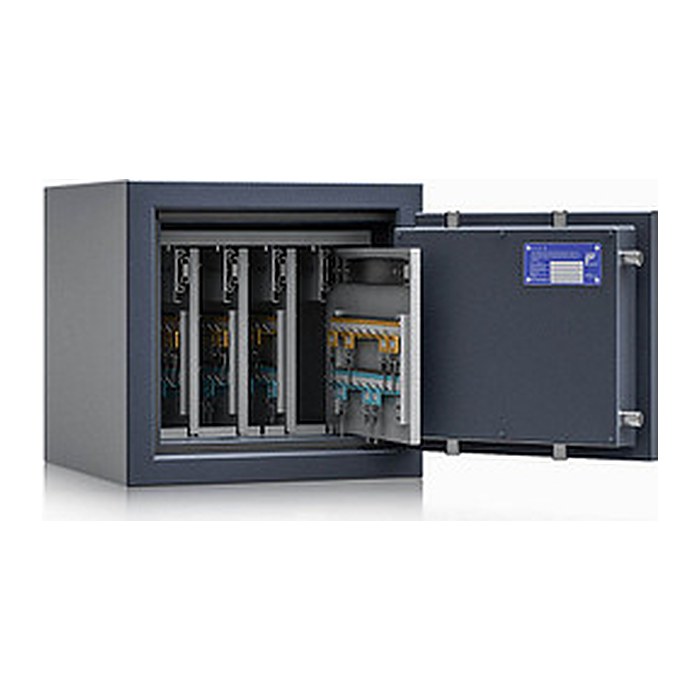 ISS safe4key Schlüsseltresor grau mit 160 Haken, Doppelbartschloss, 42,0 x 42,0 x 40,0 cm, 1 St.