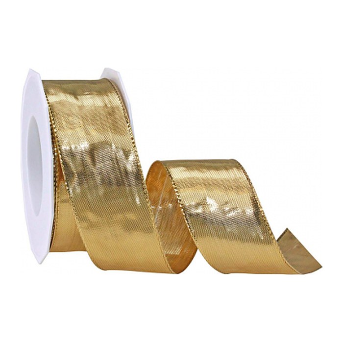 PRÄSENT Geschenkband Devon glänzend gold 40,0 mm x 20,0 m