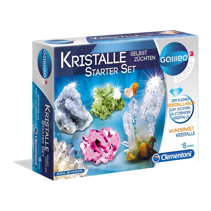 Clementoni Experimentierkasten Kristalle selbst züchten Starter-Set mehrfarbig