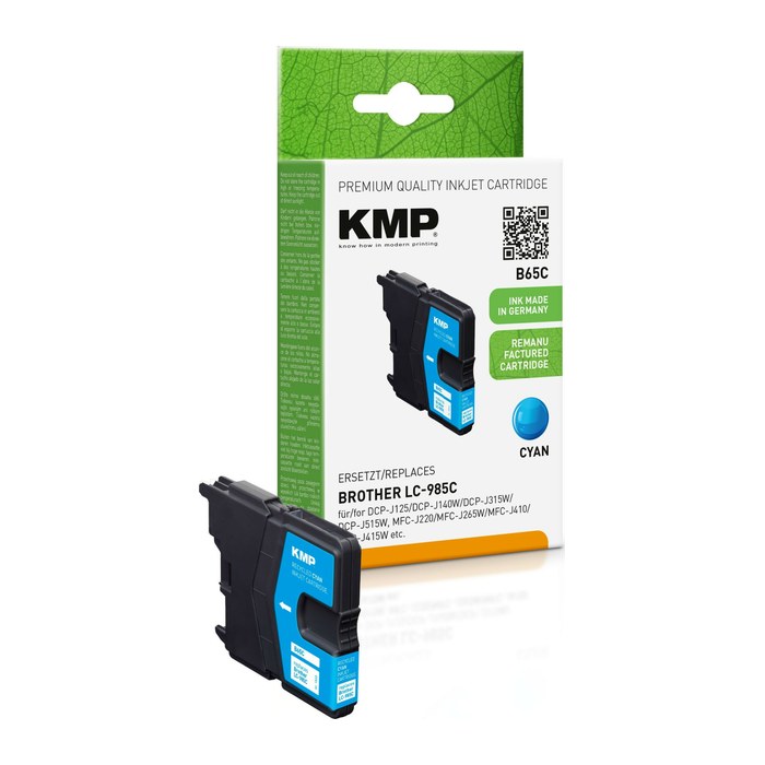 KMP Patrone Brother LC-985C 260 S. cyan remanufactured