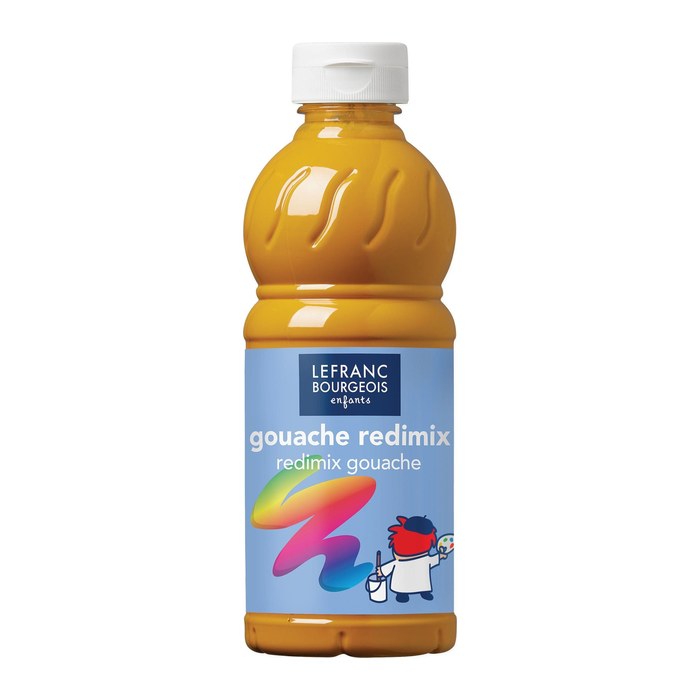 LEFRANC BOURGEOIS Gouache Liquide Redimix Temperafarbe gelb 500,0 ml