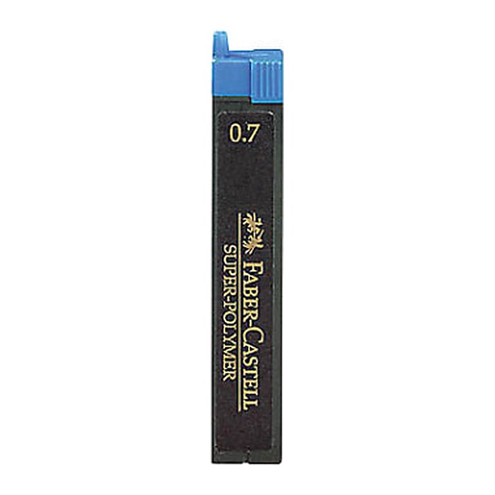 FABER-CASTELL SUPER-POLYMER Feinminen-Bleistiftminen schwarz B 0,7 mm, 12 St.