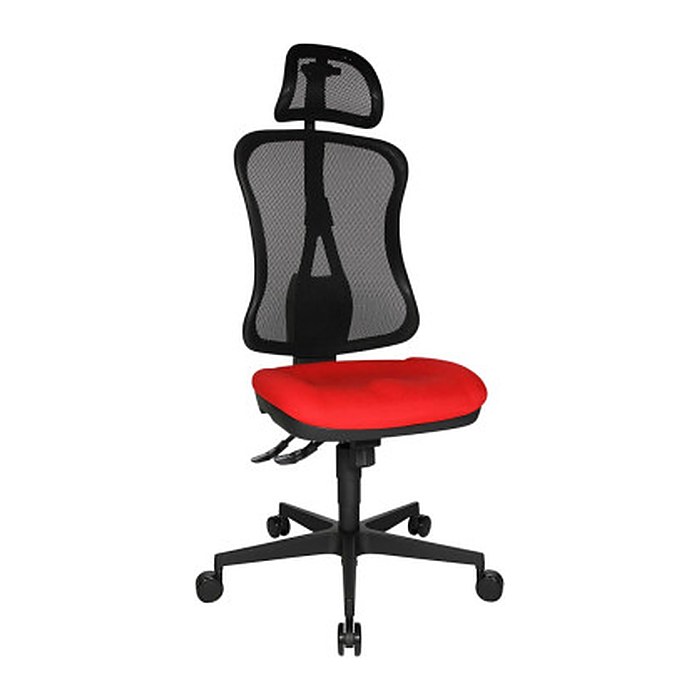 Topstar Bürostuhl Head Point SY, HE200 G21X Stoff rot, Gestell schwarz