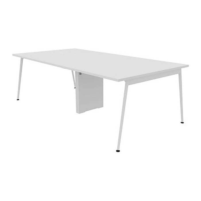 Quadrifoglio Konferenztisch X3 weiß rechteckig, 4-Fuß-Gestell weiß, 240,0 x 120,0 x 75,0 cm