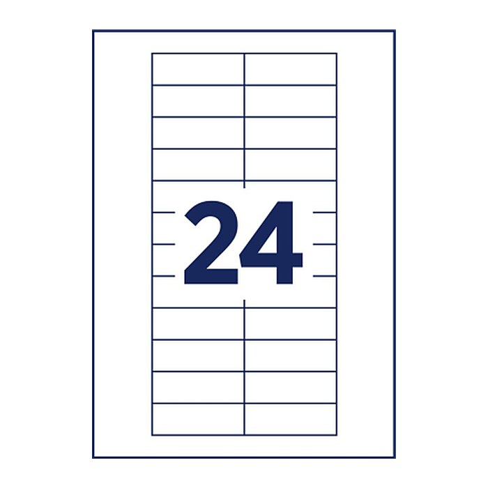 AVERY Zweckform Namensetiketten weiß 64,0 x 22,0 mm, 10 Blatt