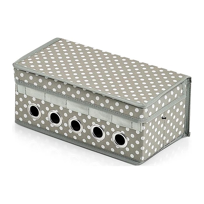 Zeller Geschenkband-Organizer grau/weiß 29,0 x 15,0 x 12,0 cm, 1 St.