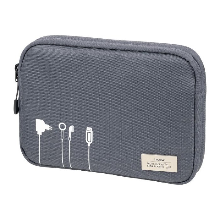 TROIKA Kabeltasche BLUE CYCLE TECH POUCH 2