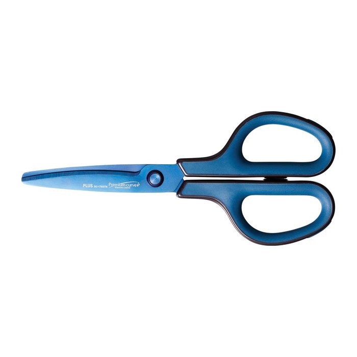 PLUS JAPAN Schere schwarz-blau 17,5 cm