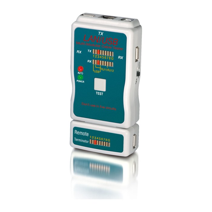 Equip Kabeltester für RJ45/RJ12/RJ11/USB/BNC/RCA/+ schwarz