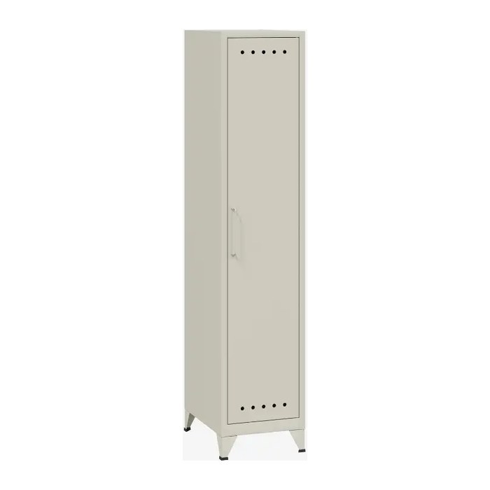 BISLEY Stahlschrank Fern Locker FERLOC645 lichtgrau 1 Fachboden 38,0 x 51,0 x 180,0 cm, aufgebaut, 1 St.