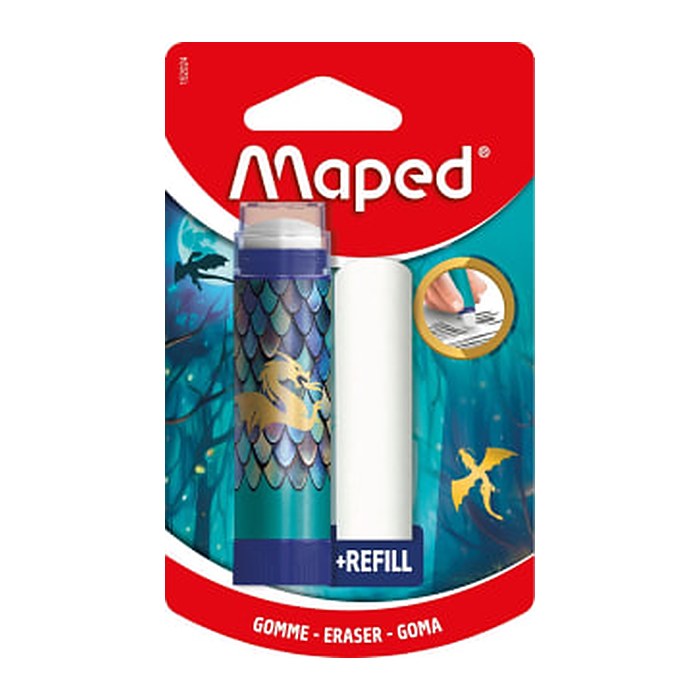 maped Radierstift DRAGON weiß, 1 St.