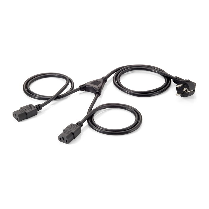 Equip Y-Netzanschlusskabel Schuko->2xIEC C13 St/Bu 1.80m PVC Polybeutel