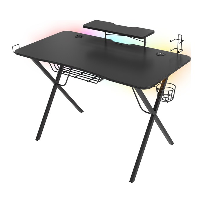 Genesis Gaming Tisch HOLM 300 RGB schwarz (120cm x 75cm)