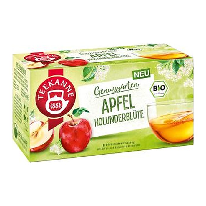 TEEKANNE Genussgarten APFEL HOLUNDERBLÜTE Bio-Tee 18 Portionen