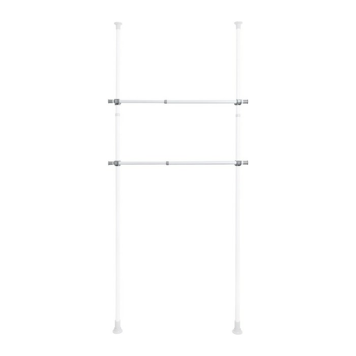WENKO Herkules Kleiderstange für Garderobensystem weiß, grau 165,0 - 300,0 x 3,0 x 3,0 cm
