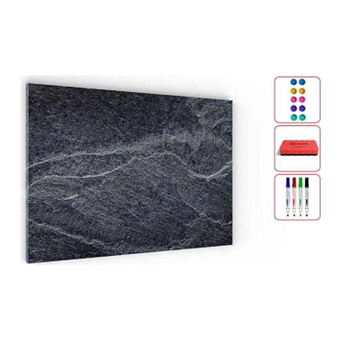 ALLboards Magnettafel 90,0 x 60,0 cm Dark Stone
