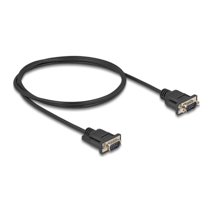 DELOCK Seriell Kabel RS-232 D-Sub9 St zu St m. St-Gehäuse 1m