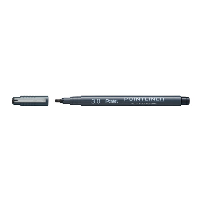 Pentel Pointliner Calligraphy S20P-C30A Fineliner schwarz 3,0 mm, 1 St.