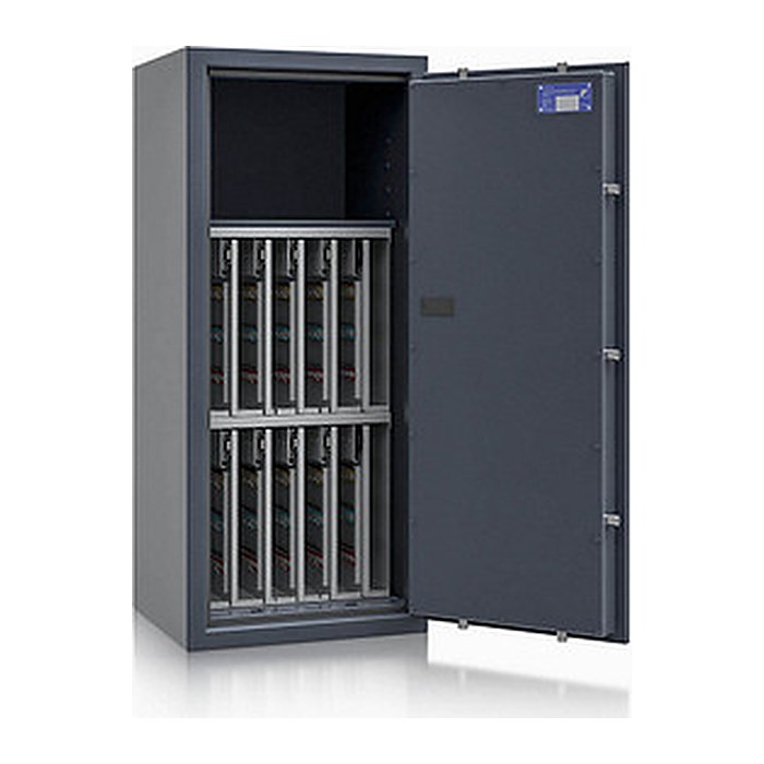 ISS safe4key Schlüsseltresor grau mit 560 Haken, Elektronikschloss, 50,0 x 42,0 x 115,0 cm, 1 St.