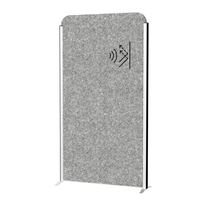 MAUL Akustik-Trennwand MAULcocoon 9701095, dunkelgrau 100,0 x 182,0 cm, 1 St.