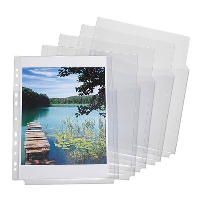 Lands Organisationshüllen DIN A4 transparent genarbt 0,18 mm, 5 St.