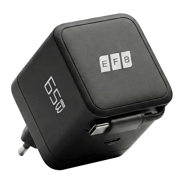EFB Ladegerät 65W 1xUSB-C PD3.0 GaN QC3.0