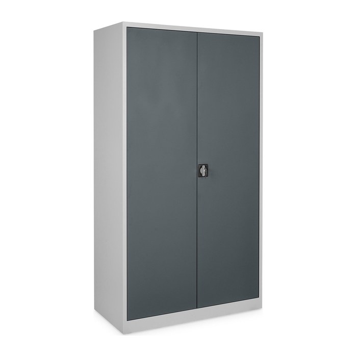 Stahlschrank – 920 x 500 (5 OH) – Korpus in Lichtgrau (Türen Anthrazitgrau)