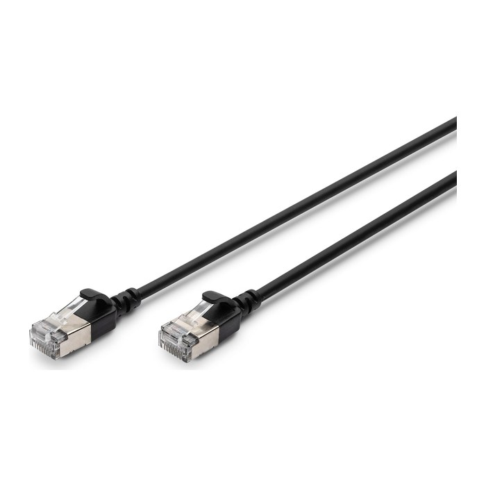 DIGITUS Patchkabel CAT 6A F/FTP Slim 0,30m schwarz