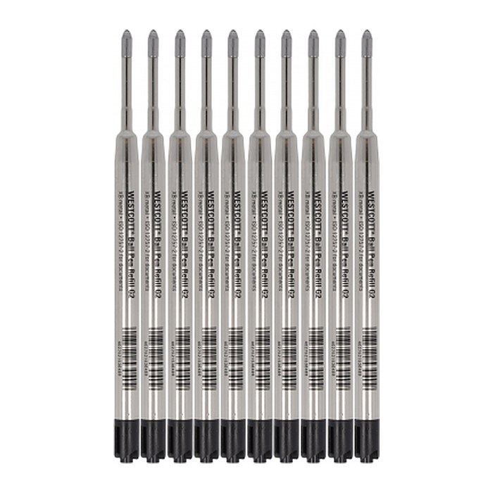 WESTCOTT Kugelschreiberminen XB schwarz, 10 St.