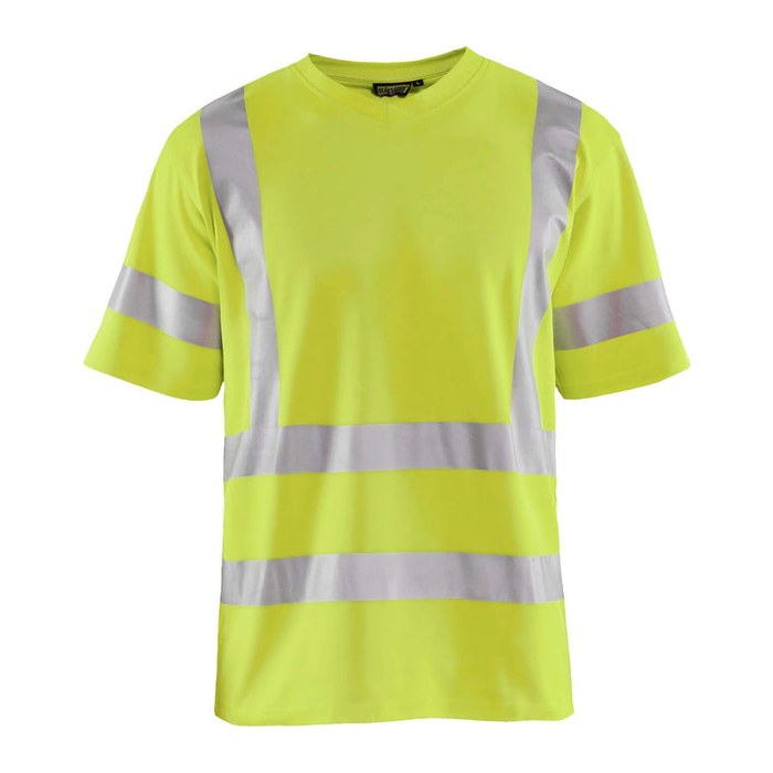 BLAKLÄDER® unisex Warnschutz Shirt 3380 gelb Größe XS, 1 St.