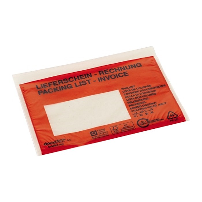 docuFIX® CLASSIC Lieferscheintaschen eco Kunststoff DIN C5 500 St.