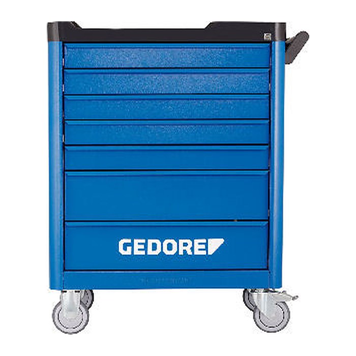 GEDORE workster smartline 190-tlg. Werkstattwagen befüllt blau 7 Schubladen